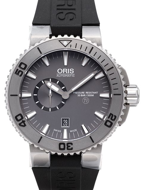 オリス Oris アクイス チタン スモールセコンド デイト / Ref.743.7664.7253R